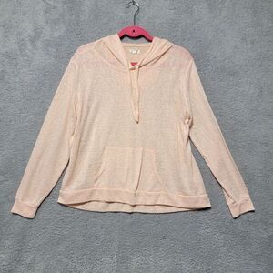 Weatherproof Vintage Hoodie Womens Medium Peach‎ Long Sleeve Pockets Lightweight